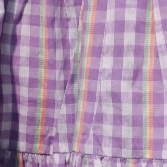 Cat & Jack Girl's Sleeveless Gingham Embroidered Tier Sundress Size (S) 6/7 - Picture 7 of 7